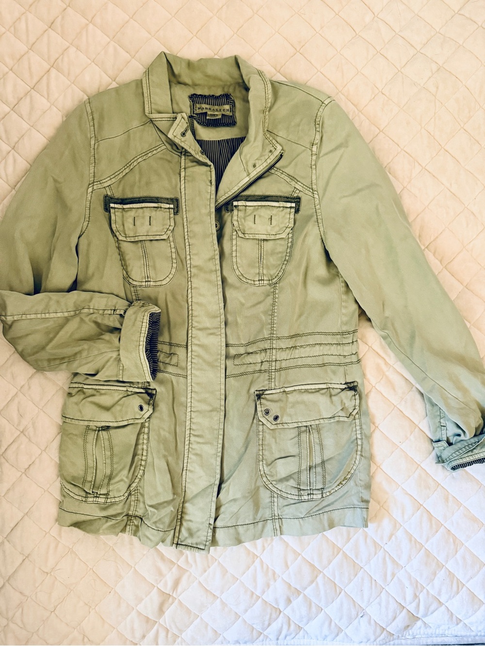 Anthropologie Marrakech Green Utility Jacket